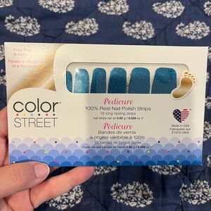 Color Street Blue Pedicure Nail Polish Strips